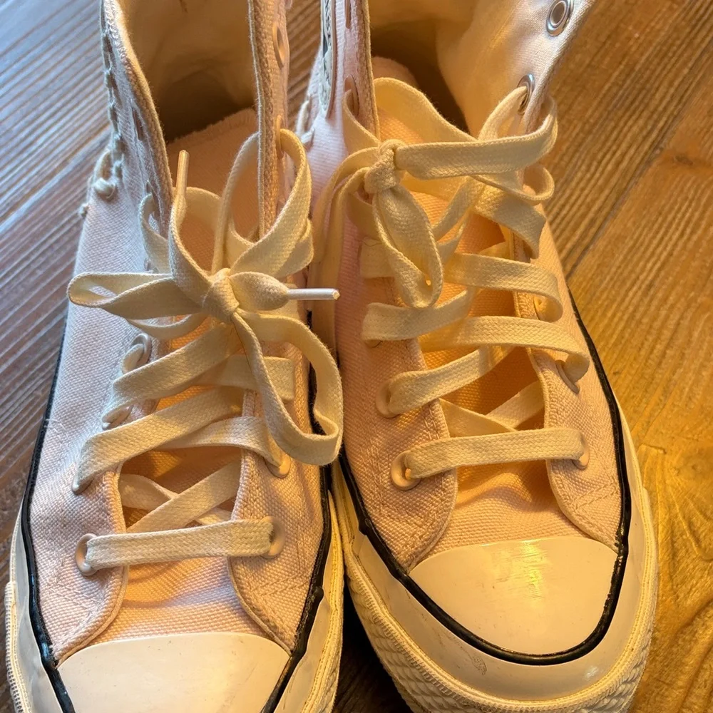 Converse Women's Light Pink High-Top Sneakers - Picture 5 of 6